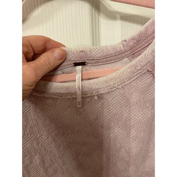 RARE color! Free People Women's Pale Pink Bed of Roses Side Zip Tunic, XS - Picture 4 of 7